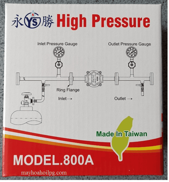 van điều áp cấp 1 YS 130kg/h